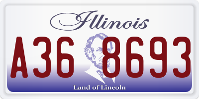 IL license plate A368693