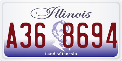 IL license plate A368694