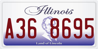 IL license plate A368695