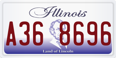 IL license plate A368696