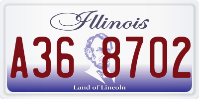 IL license plate A368702