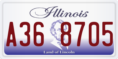 IL license plate A368705