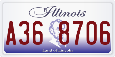 IL license plate A368706
