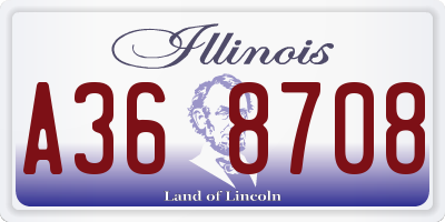 IL license plate A368708