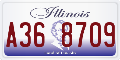 IL license plate A368709