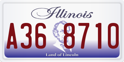 IL license plate A368710
