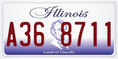 IL license plate A368711