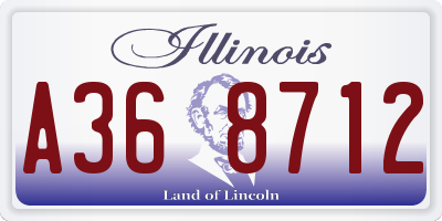 IL license plate A368712