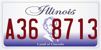 IL license plate A368713
