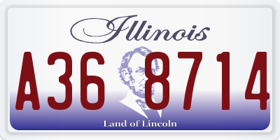 IL license plate A368714