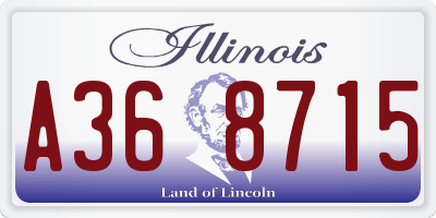 IL license plate A368715