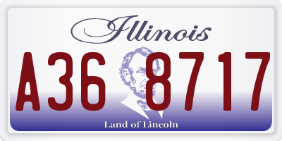 IL license plate A368717