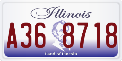 IL license plate A368718