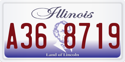 IL license plate A368719