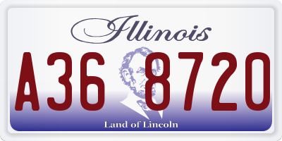 IL license plate A368720