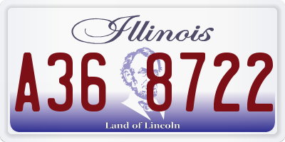 IL license plate A368722