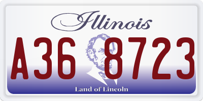 IL license plate A368723