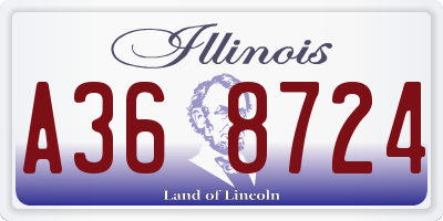 IL license plate A368724