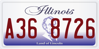 IL license plate A368726