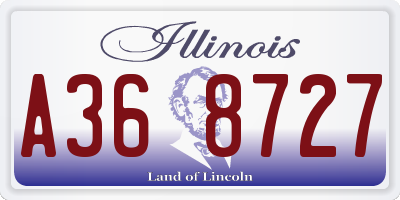 IL license plate A368727