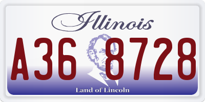 IL license plate A368728