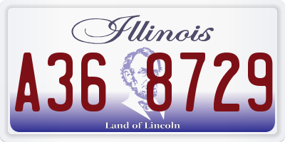IL license plate A368729