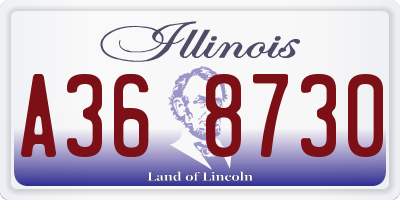 IL license plate A368730