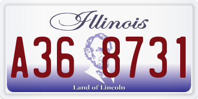 IL license plate A368731