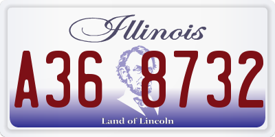 IL license plate A368732