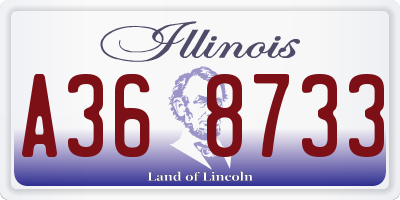 IL license plate A368733