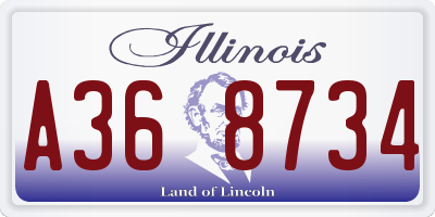 IL license plate A368734