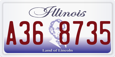 IL license plate A368735