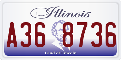 IL license plate A368736