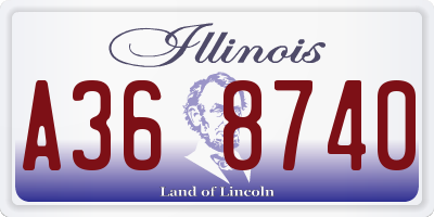 IL license plate A368740