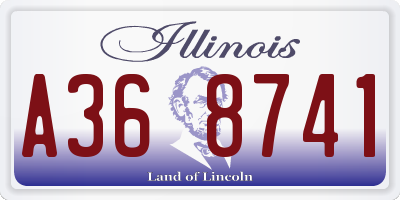 IL license plate A368741