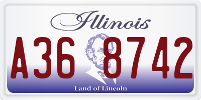 IL license plate A368742