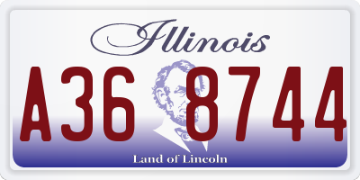 IL license plate A368744