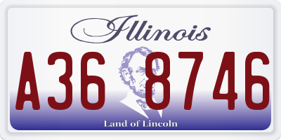 IL license plate A368746