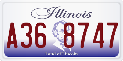 IL license plate A368747