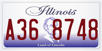 IL license plate A368748