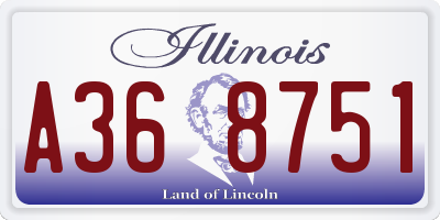 IL license plate A368751