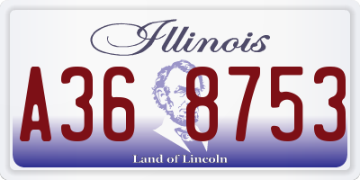 IL license plate A368753