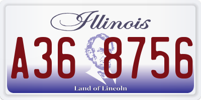 IL license plate A368756