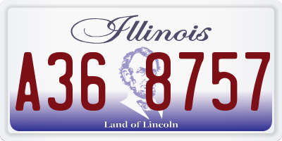 IL license plate A368757