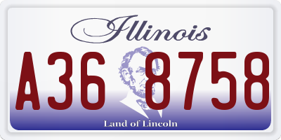 IL license plate A368758