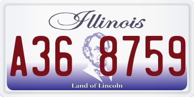 IL license plate A368759