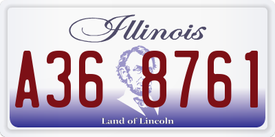 IL license plate A368761