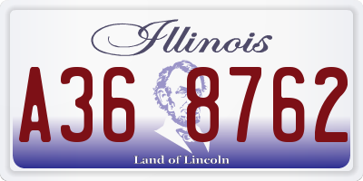 IL license plate A368762