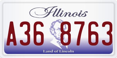 IL license plate A368763