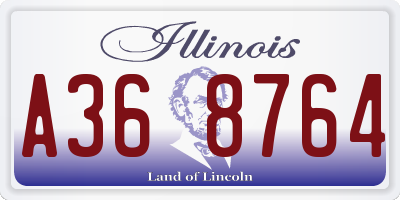 IL license plate A368764
